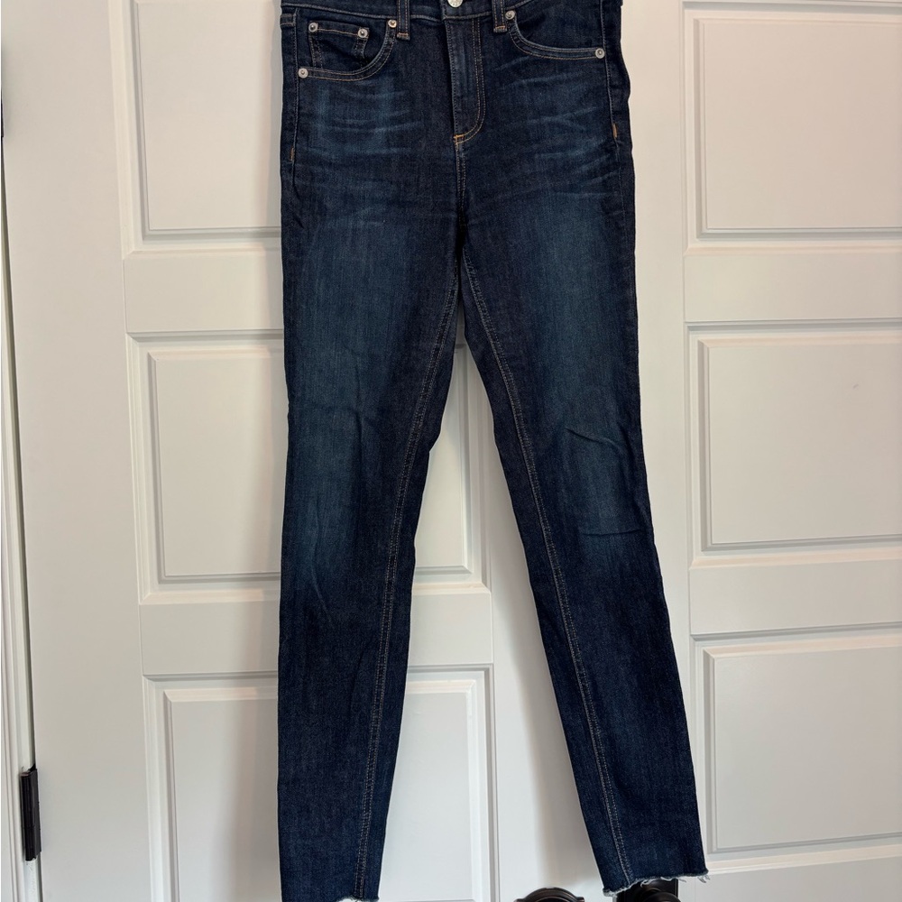 Rag & Bone Blue Skinny Jeans with Classic Indigo Wash